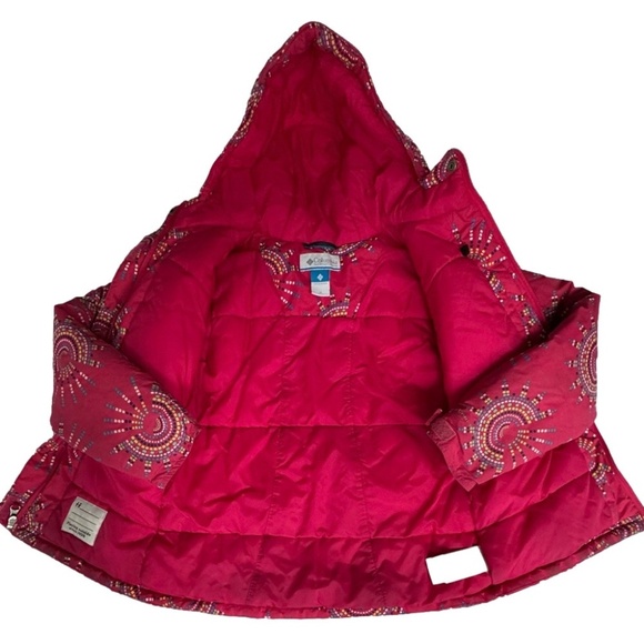 Columbia Omni Shield Quilted Insulated Pink Winter Snow Jacket Coat Girl Medium - Picture 2 of 12